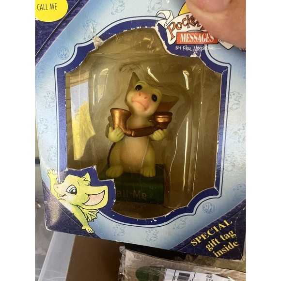 Vintage Pocket Dragon Messages Call Me Holding Telephone 2000 Real Musgrave‎ NIB - Picture 9 of 10